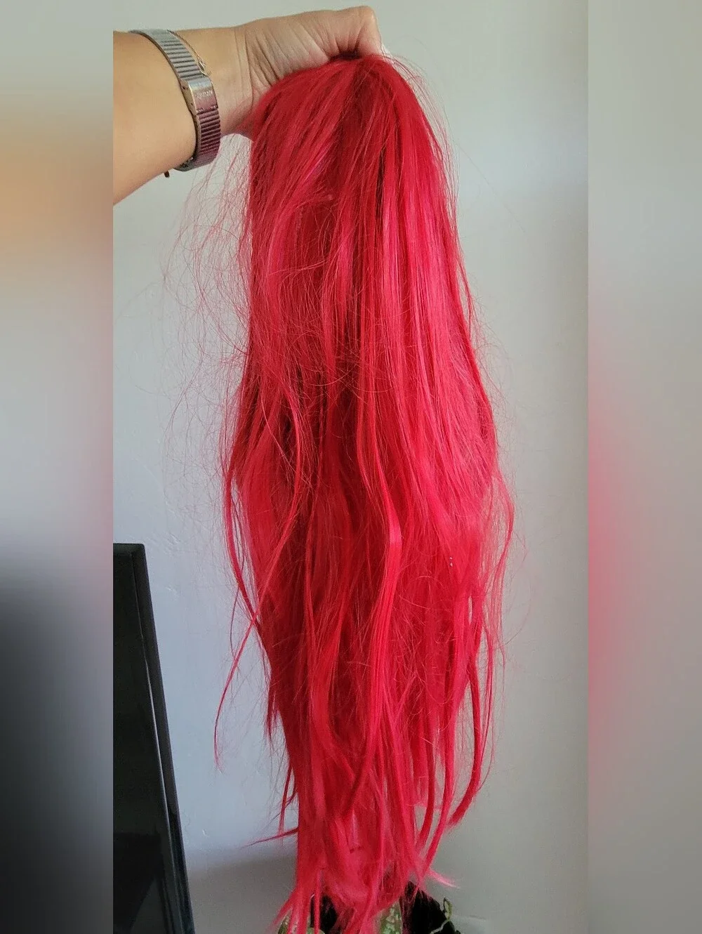 Cosplay Vibrant Long Red Synthetic Hair Wig!